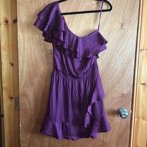 WH/BM Fuschia One Shoulder Dress, White House Black Market size 12